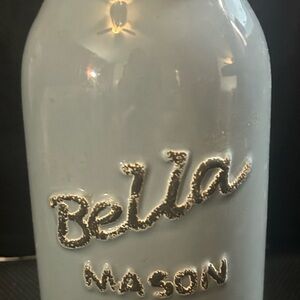 Bella Mason Jar Vase in a Vintage cornflower blue 9.5” tall